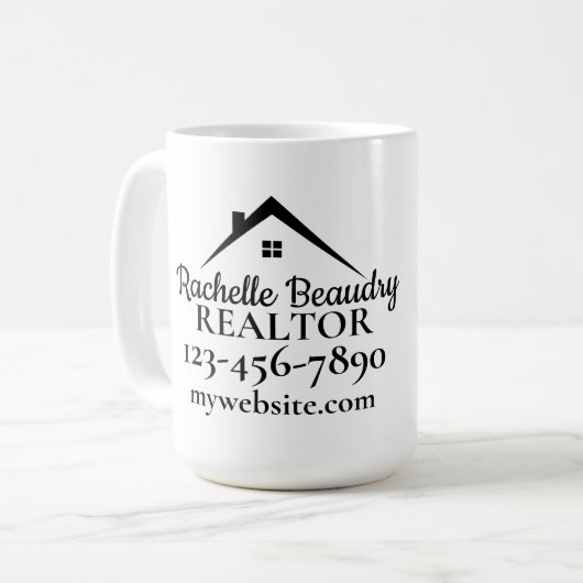 Real Estate Marketing Custom Realtor Kaffeetasse (Vorderseite Links)