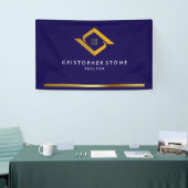 Real Estate Navy Blue House Logo Modern Realtor Banner (Messeveranstaltung)