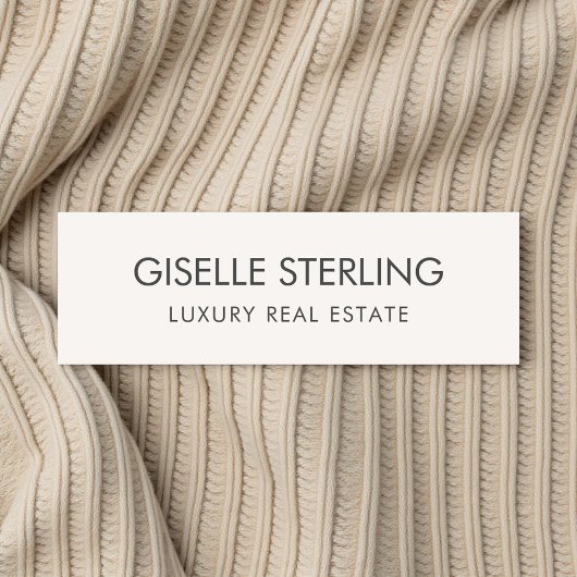 Real Estate Neutral Beige Luxury Namensschild