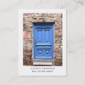 Real Estate Photo Realtor QR Code Front Door Visitenkarte (Vorderseite)