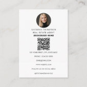 Real Estate Photo Realtor QR Code Front Door Visitenkarte (Rückseite)