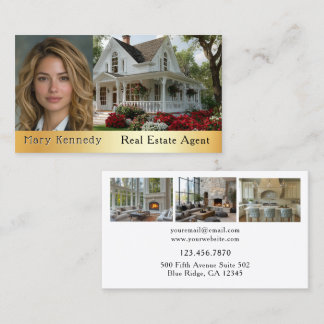 Real Estate Photo White House Kitchen Fireplace Visitenkarte