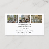 Real Estate Photo White House Kitchen Fireplace Visitenkarte (Rückseite)