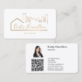 real estate professional realtor add photo QR code Visitenkarte (Vorne/Hinten)