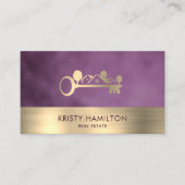 real estate professional realtor key add photo bus visitenkarte (Vorderseite)