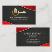 Real Estate Property Key | Developer | Contractor Visitenkarte (Vorne/Hinten)