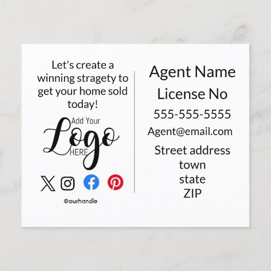 Real Estate School District Targeting Postcards Flyer (Hinten)