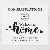 Real Estate Thank You Gift New Home Schaumweinetikett (Einzelnes Label)