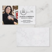 Real Estate Woman Closing Deal | Properties Visitenkarte (Vorne/Hinten)