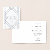 Real Foil Art Deco Einladung zur Hochzeit (Anzeige)