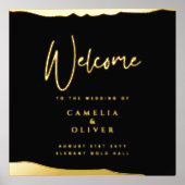 REAL FOIL Black Gold Deluxe Hochzeit Begrüßung Foliendrucke (Vorderseite)