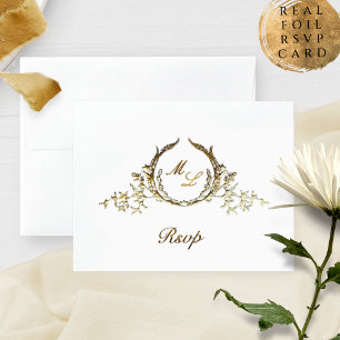 Real Foil Calligraphy Monogram mit /ohne UAWG Folienkarte