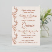 Real Foil Champagne Pink Twins Ruhige Einladung (Stehend vorne)