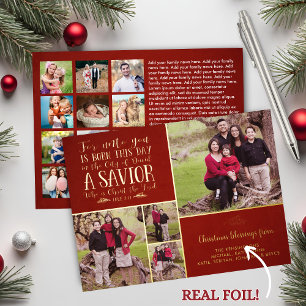 REAL Foil Christlich Weihnachts-Collage Folien Feiertagskarte