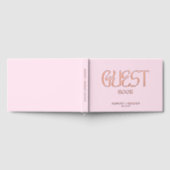 Real Foil Elegant Pink Kalligraphie Skript Hochzei Gästebuch (Voll)