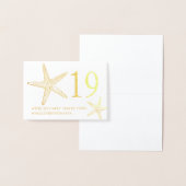 REAL FOIL Elegante Beach Starfish Tischnummer (Anzeige)