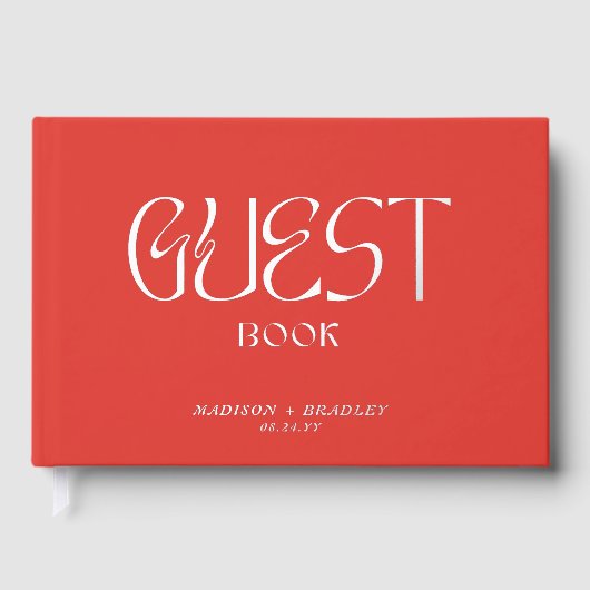 Real Foil Elegante Calligraphy Script Wedding Gästebuch (Vorderseite)