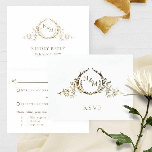 Real Foil Elegante Monogram mit /ohne UAWG Folienkarte