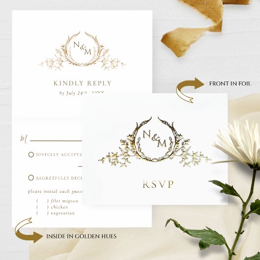 Real Foil Elegante Monogram mit /ohne UAWG Folienkarte