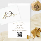Real Foil Elegante Monogram QR Code UAWG Online Folienkarte