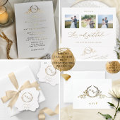 Real Foil Elegante Monogram QR Code UAWG Online Folienkarte