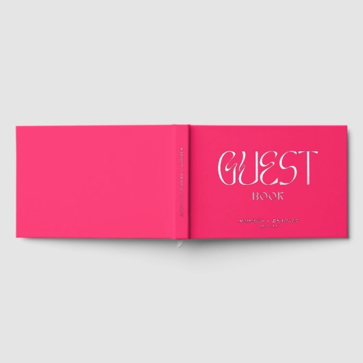 Real Foil Elegante Rose Kalligrafie Script Hochzei Gästebuch (Voll)