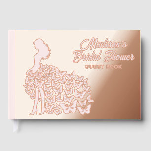 Real Foil Elegantes Brautparty Rosa Gästebuch