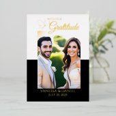 Real Foil Elegantes Butterfly Foto Danke Karte (Stehend vorne)