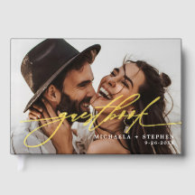 *REAL FOIL* Elegantes Script 2-Foto Moderne Hochze