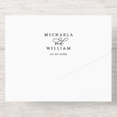 *REAL FOIL* Elegantes Script Foto Hochzeit All-in-One-Einladung (Rückseite)