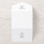 *REAL FOIL* Elegantes Script Foto Hochzeit All-in-One-Einladung (Außenseite)