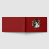Real Foil Foto Einfache Personalisierte Rote Hochz Gästebuch (Voll)