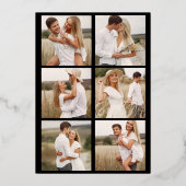 Real Foil Geometric Shape Wedding Fotos Foil Invi Folieneinladung (Rückseite)