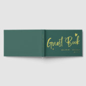 Real Foil Gold Calligraphy Script Moderne Hochzeit Gästebuch (Voll)