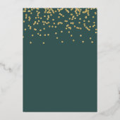 Real Foil Gold Grüne Streifen erste Kommune Folieneinladung (Rückseite)