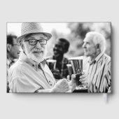 *REAL FOIL* in Love Memory Elegantes 2-Foto Gästebuch (Rückseite)