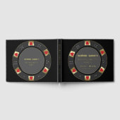 Real Foil Las Vegas Poker Chip Junggeselinnen-Absc Gästebuch (Voll)