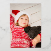 Real Foil Merry & Bright Foto Party Folieneinladung (Rückseite)