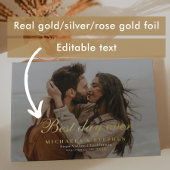 *REAL FOIL* Moderne 2-Foto-Hochzeit Gästebuch
