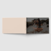 *REAL FOIL* Moderne, elegante Script-Rose Hochzeit Gästebuch (Voll)