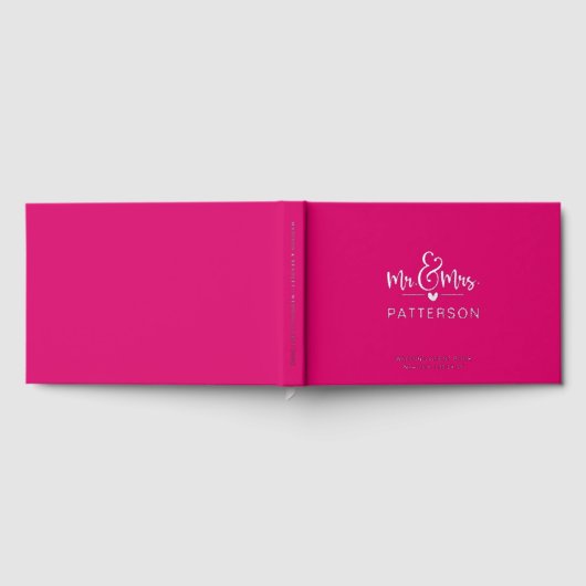 Real Foil Mr. & Mrs. Personalisiert Name Pink Wedd Gästebuch (Voll)