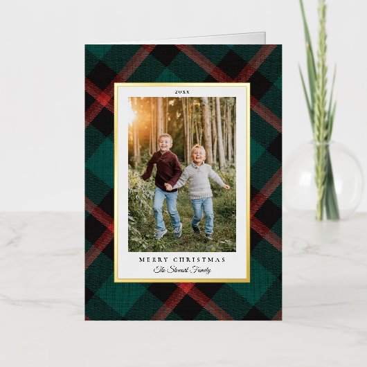 Real Foil Red Green Karierte Weihnachten (Vorderseite)