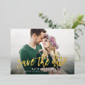 REAL-FOIL-Save the Date-Karte mit Pinselspitze Folieneinladung (Stehend vorne)