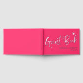 Real Foil Silver Calligraphy Script Moderne Hochze Gästebuch (Voll)