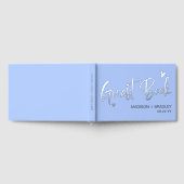 Real Foil Silver Calligraphy Script Moderne Hochze Gästebuch (Voll)