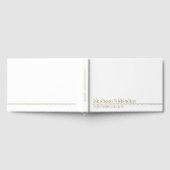 Real Foil Simple Modern Gold Script Hochzeit Gästebuch (Voll)