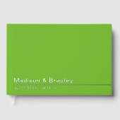 Real Foil Simple Modern Silver Script Wedding Gästebuch (Vorderseite)