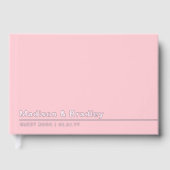 Real Foil Simple Modern Silver Script Wedding Gästebuch (Vorderseite)