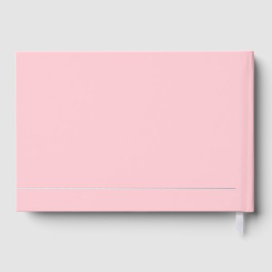 Real Foil Simple Modern Silver Script Wedding Gästebuch (Rückseite)