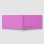 Real Foil Simple Modern Silver Script Wedding Gues Gästebuch (Voll)